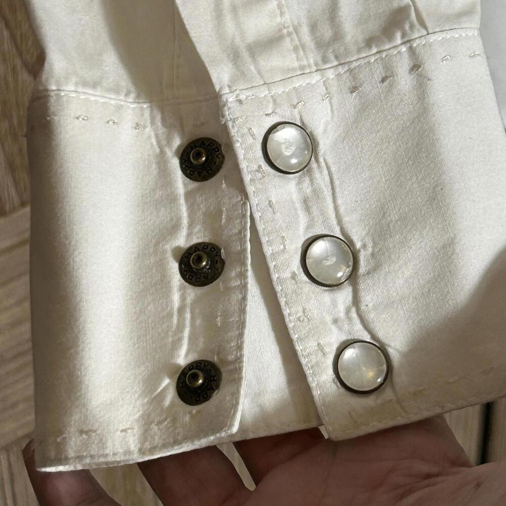 Panhandle Slim Mens White Western Button Up Shirt Size L Western Country - Picture 5 of 7